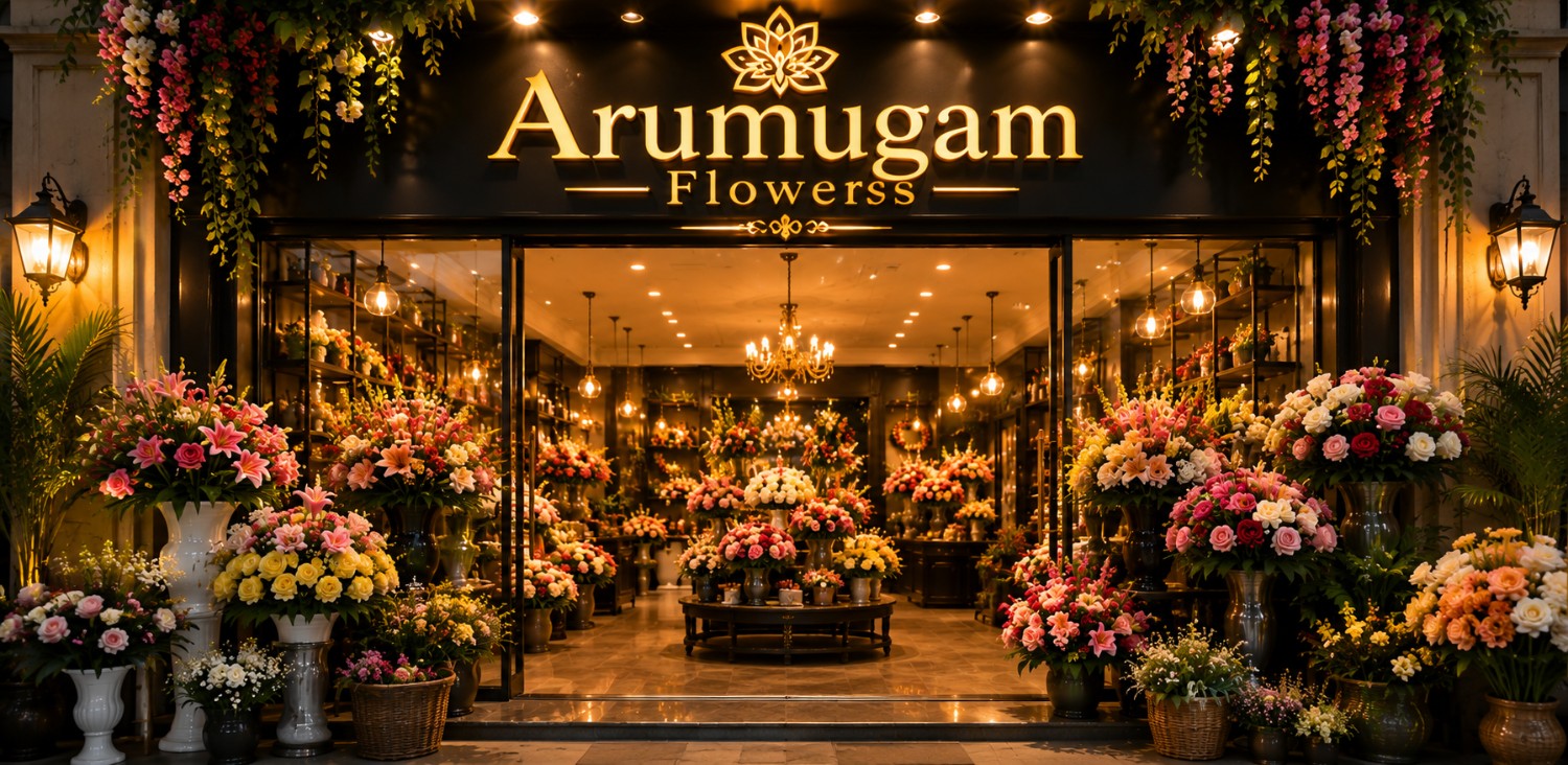 Arumugam Flowers premium floral showroom